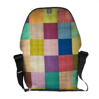 Rustic Quilt Color Block Messenger Bag