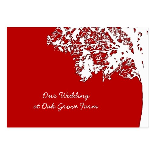 Rustic Red, 100 Wedding Website Enclosure Cards Business Cards (back side)