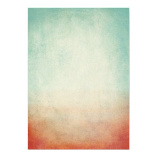 Rustic Red and Blue Bohemian Wedding Invitation