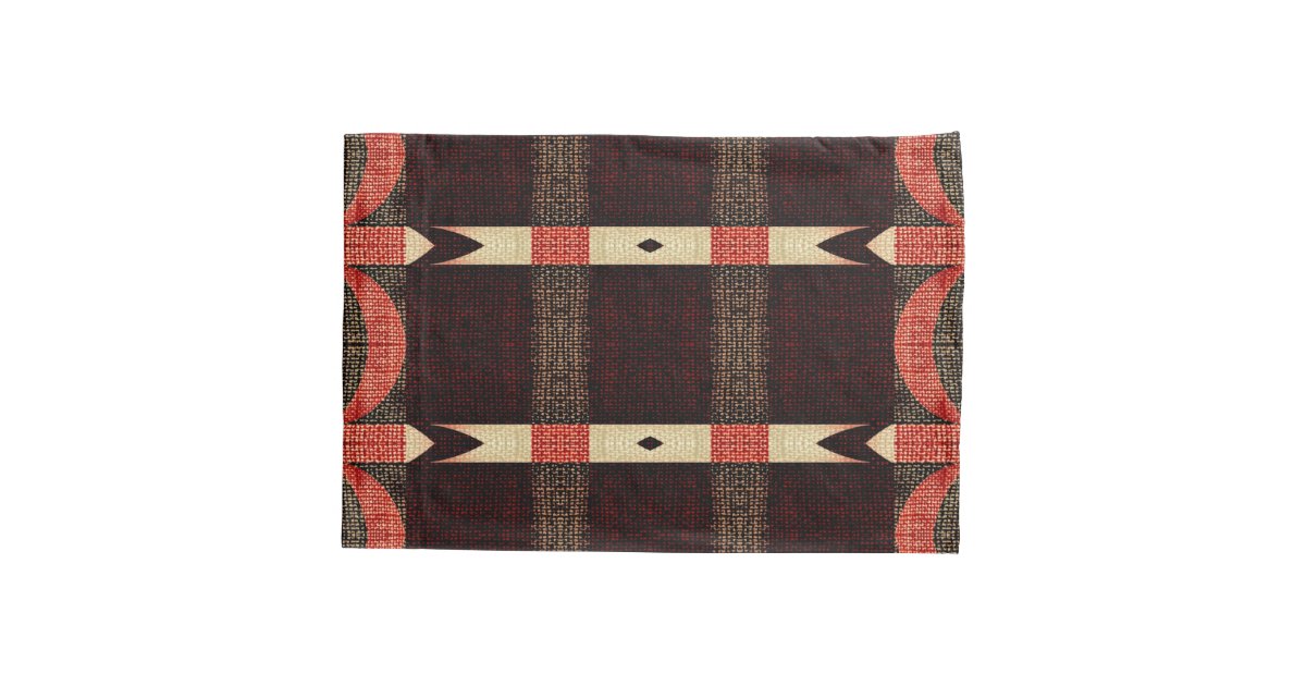 Rustic Red Arrow Stripe Reversible Pillow Case Zazzle