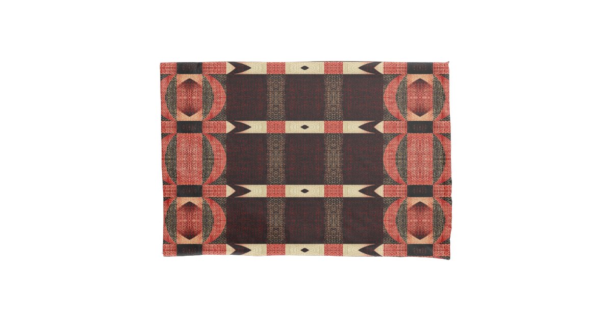 Rustic Red Arrow Stripe Reversible Pillow Case Zazzle