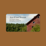 Rustic Red Barn Country Address Labels labels
