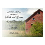Rustic Red Barn Country Rehearsal Dinner Invite