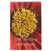 Rustic Red Wedding Wall Calendar