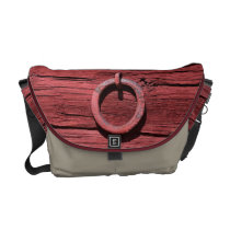 Rustic Red Wood With Metal Ring Medium Messenger Courier Bags at  Zazzle