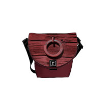 Rustic Red Wood With Metal Ring Mini Messenger Courier Bag at  Zazzle