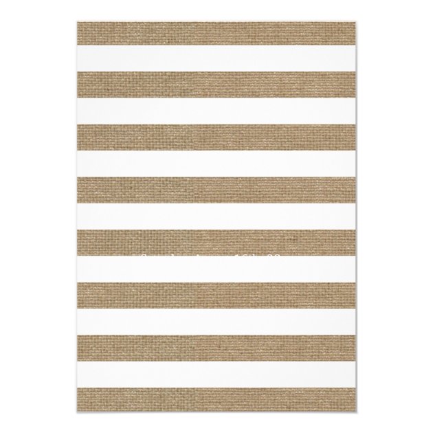 Rustic Retirement Party | Floral Burlap Stripes Card