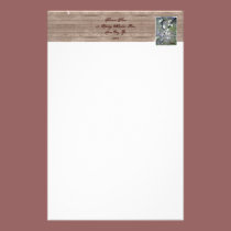 Rustic Romance Plum Blossom stationery