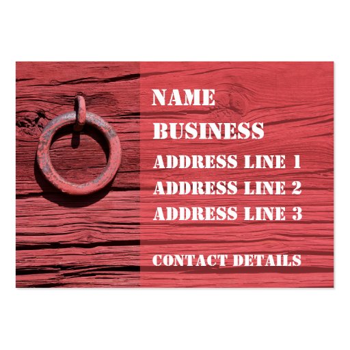 Rustic Rural Red Wooden Barn Wall Bookmark ATC Business Card Templates (front side)
