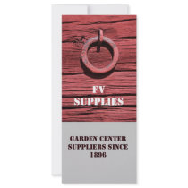 Rustic Rural Red Wooden Barn Wall Bookmark Custom Rack Cards