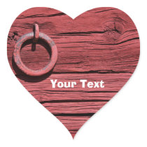 Rustic Rural Red Wooden Barn Wall Romantic Heart