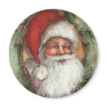 RUSTIC SANTA CLAUS FRIDGE MAGNETS