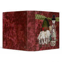rustic santa snowman binder