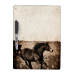 Rustic Sepia Galloping Horse Dry Erase Whiteboards