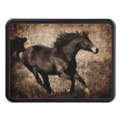 Rustic Sepia Galloping Horse Tow Hitch Covers