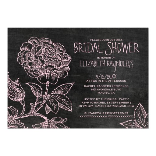 Rustic Slate Bridal Shower Invitations