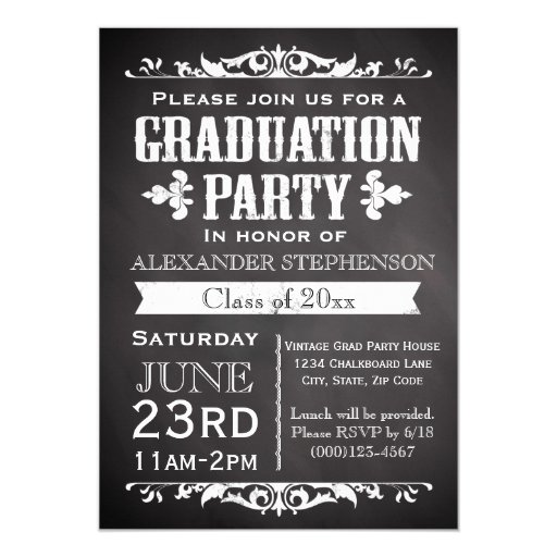 rustic slate graduation party invitation zazzle create your own graduation party invitations