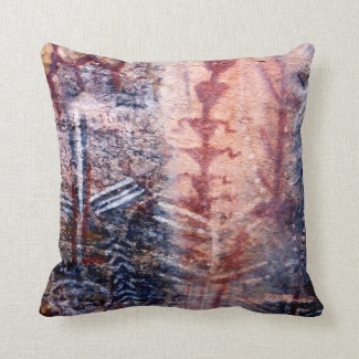 Rustic Southwest Ancient Pictograph Throw Pillow