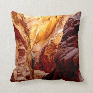 Rustic Southwest Slot Canyon Nevada Square Pillow