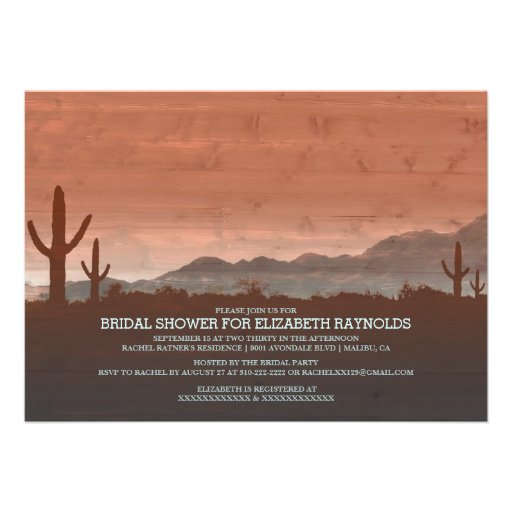 Rustic Southwestern Bridal Shower Invitations