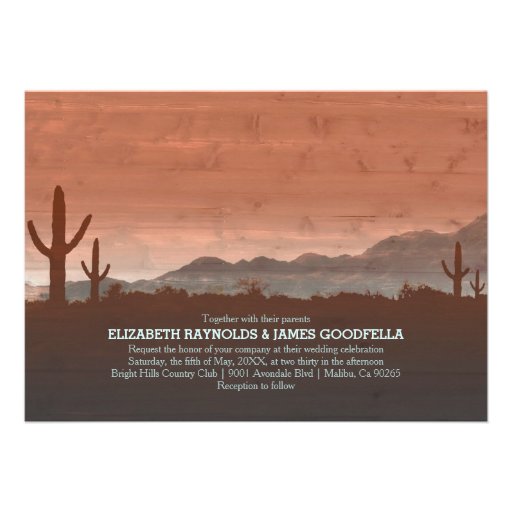 Rustic Southwestern Wedding Invitations