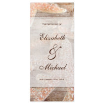 Rustic Starfish Brown Wedding Program