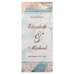 Rustic Starfish Teal Blue Wedding Program