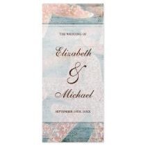 Rustic Starfish Teal Blue Wedding Program