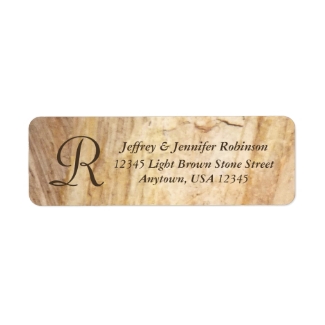 Rustic Stone Name and Address Label Monogram