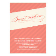 RUSTIC  STRIPES | SWEET SIXTEEN INVITATION