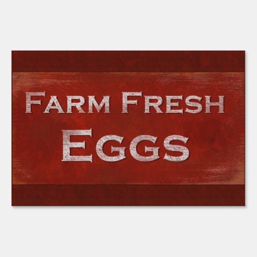 Rustic Style Fresh Eggs Sign | Zazzle