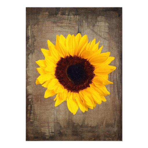 Rustic Sunflower Bachelorette Party Invitations