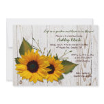 Rustic Sunflower Bridal Shower Invitation