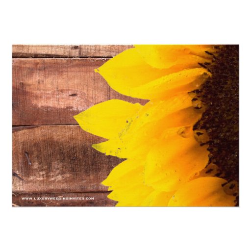 Rustic Sunflower Bridal Shower Invitation