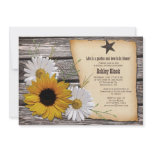 Rustic Sunflower Daisy Bridal Shower Invitation