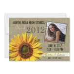 Rustic Sunflower Graduate Photo Announcements