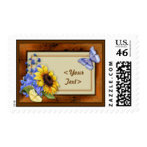 Rustic Sunflower Postage postage