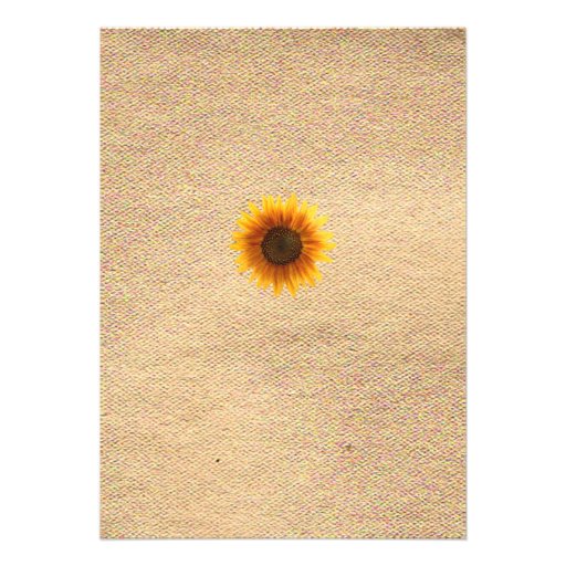 Rustic Sunflower Twine Wedding Invitation