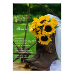 Rustic Sunflowers Country Bridal Shower Invitation