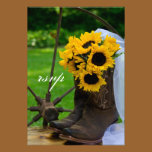 Rustic Sunflowers Country Wedding Response Card invitations