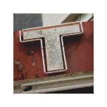 Rustic T canvas prints