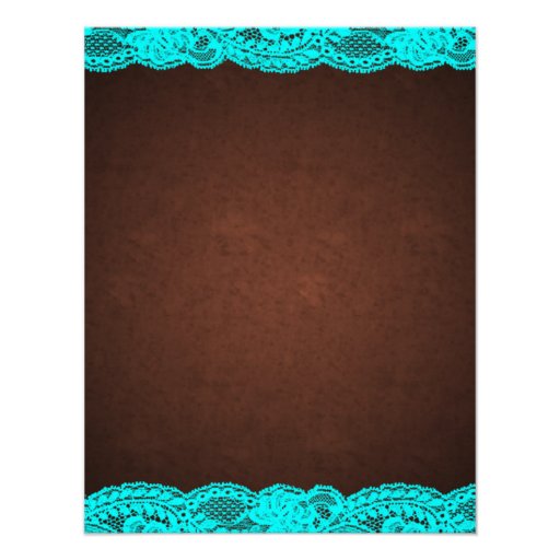 Rustic Teal Blue and Brown Country Wedding Personalized Invite