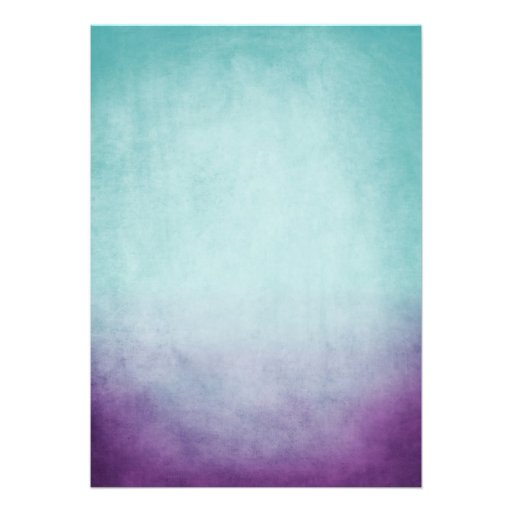 Rustic Teal Purple Bohemian Wedding Invitation