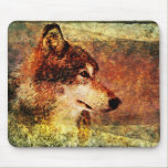 Rustic Timber Wolf Mouse Pad mousepads