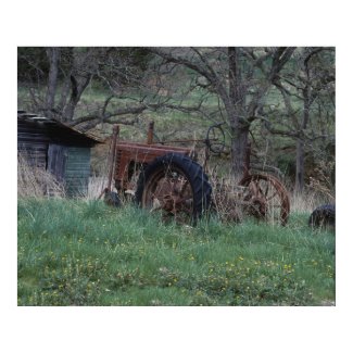Rustic Tractor print