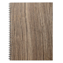 Rustic Tree Bark Texture Spiral Note Books