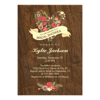 Rustic Tree Bridal Shower Invitation