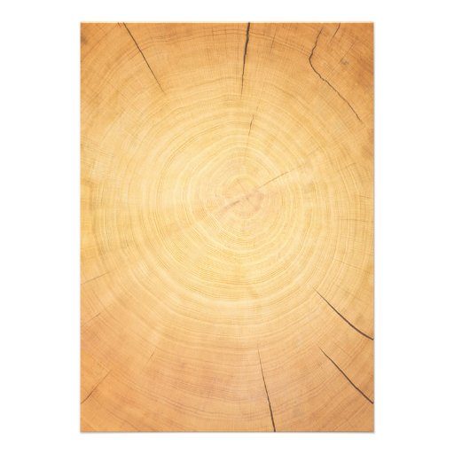 Rustic Tree Rings Wedding Invitations