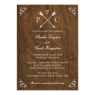 Rustic Tree Wedding Invitation