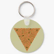 Rustic Triangle Knot Keychain